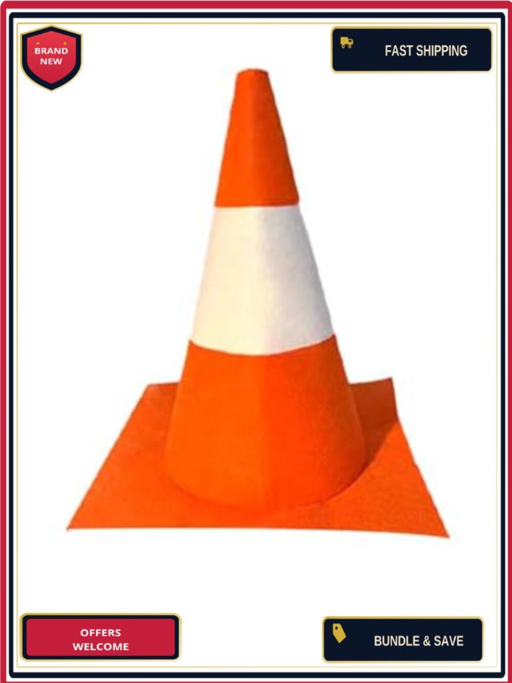 Traffic Cone Costume Hat Adult Halloween Felt Party Hat Men Women